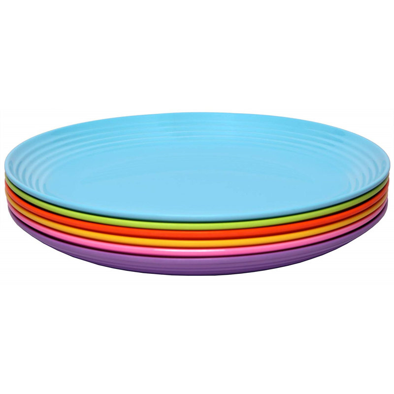 Melange Solids 6 Piece Melamine Salad Plate Set & Reviews Wayfair